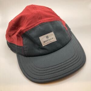 Saysky Adult OS Blaze Red & Black Running Hat Lightweight Adjustable Outdoors